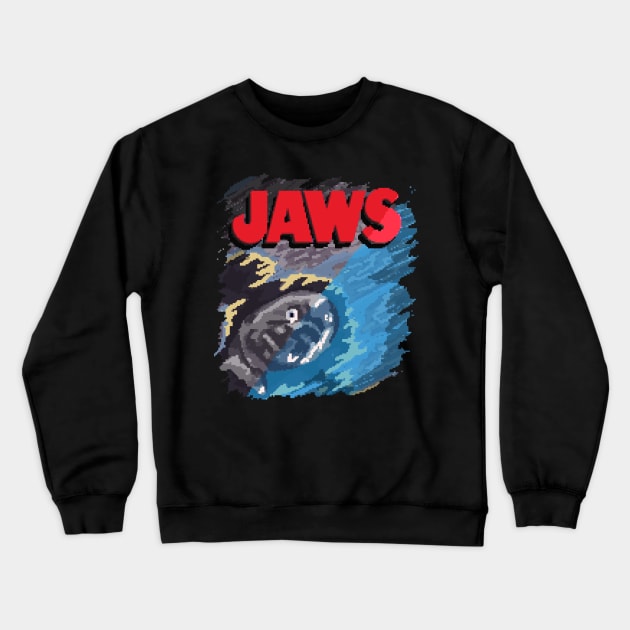 Jaws Crewneck Sweatshirt by wet_chicken_lip